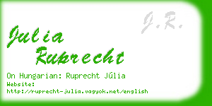 julia ruprecht business card
