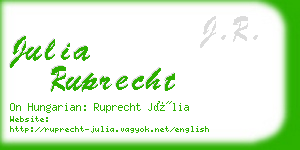 julia ruprecht business card